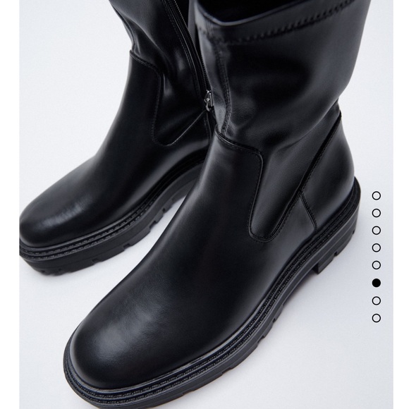 Zara heeled lug sole ankle boots - Picture 4 of 9